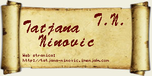 Tatjana Ninović vizit kartica